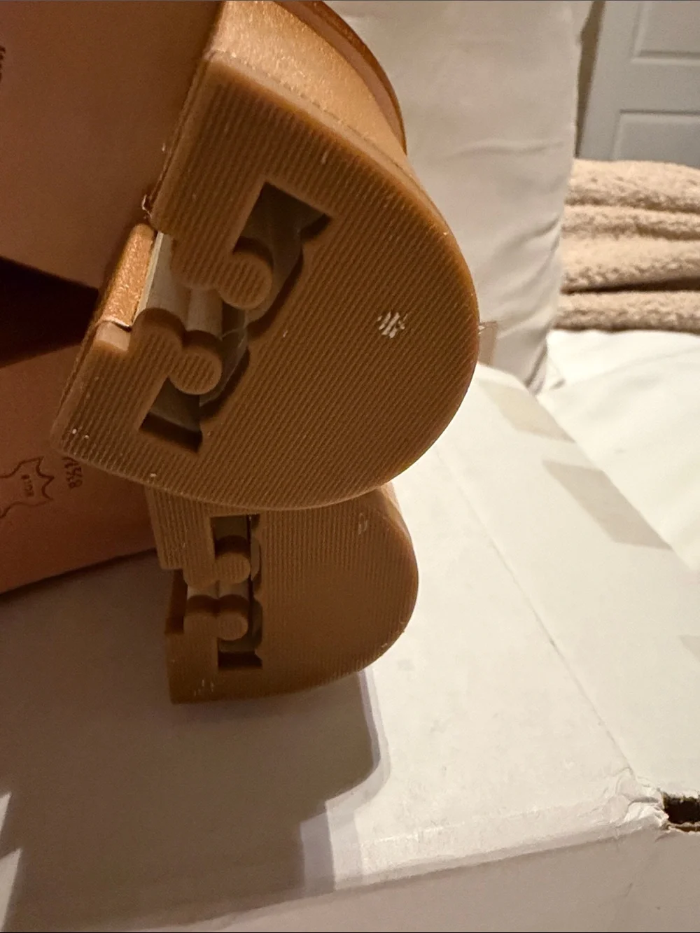 Tory Burch Cognac Leather Ankle Booties
